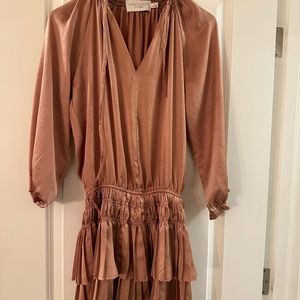 Elizabeth Crosby Los Angeles champagne mini dress